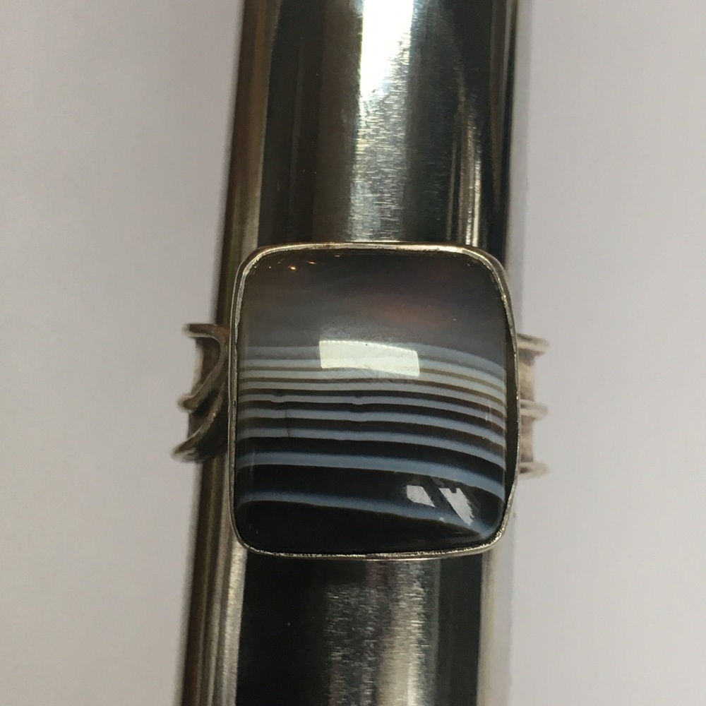 Adjustable Agate Ring - image 1